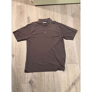 Cutter & Buck Men's Gray Textured Polo‎ Shirt Short Sleeve Golf Casual Size L G